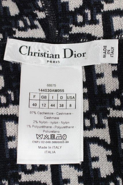 24 クリスチャンディオール Dior カシミヤ トロッター柄 リバーシブル ポンチョ 144S30AM055 レディース ディオール ケープ B112 正規品の画像6