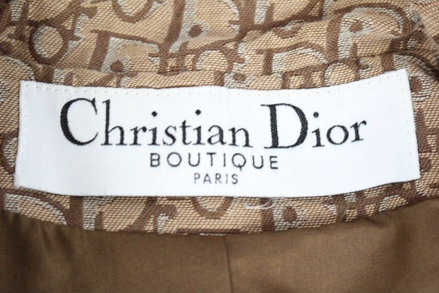 美品 23 クリスチャンディオール Dior Galliano トロッター柄 ラスタカラー トレンチコート ベージュ ディオール コート B213の画像5