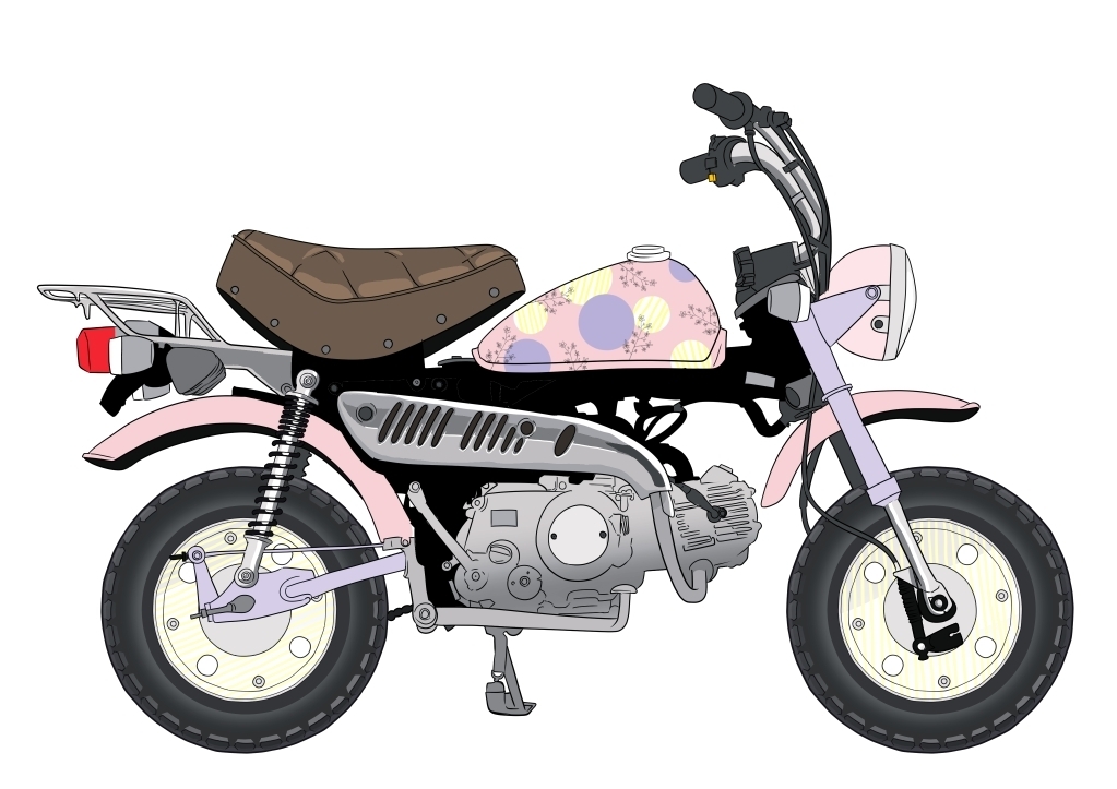 ハレモンキー【HaReMonkey】FuwariPink 早期予約受付　Hondaモンキー(Monkey)フルレストア車両　検索ゴリラ、シャリー、エイプ_画像1