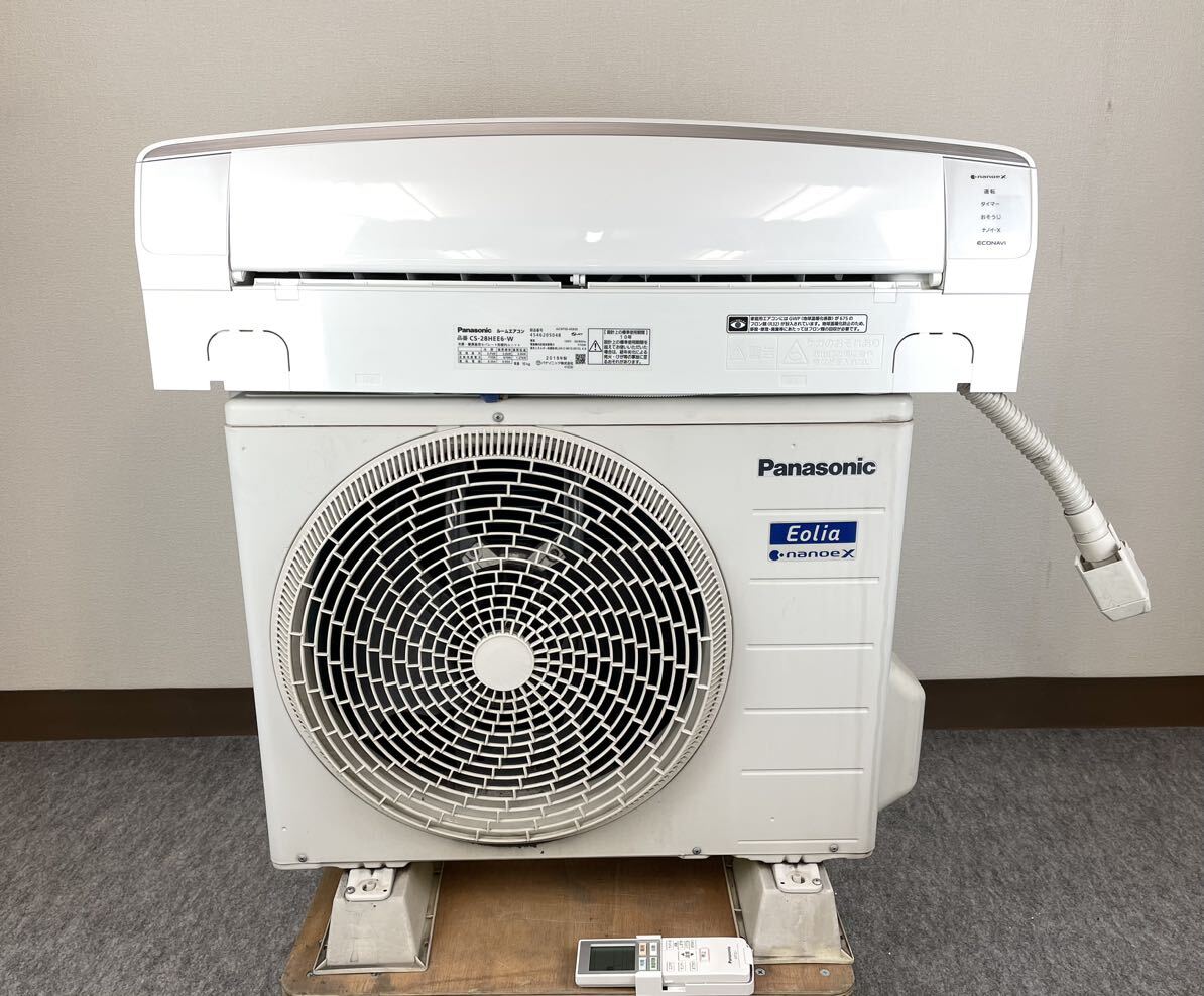 D8KAAB 美品 Panasonic パナソニック Eolia エオリア ルームエアコン CS-28HEE6 2.8kW 主に10畳用 _画像1