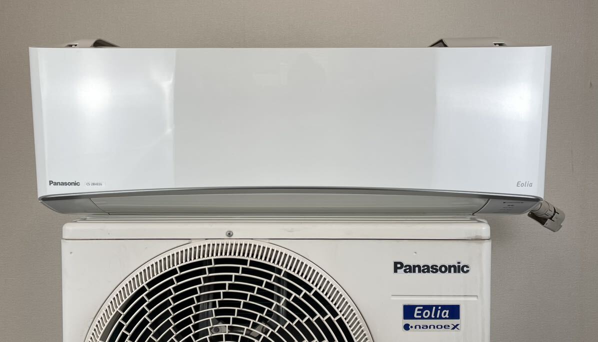 D8KAAB 美品 Panasonic パナソニック Eolia エオリア ルームエアコン CS-28HEE6 2.8kW 主に10畳用 _画像2