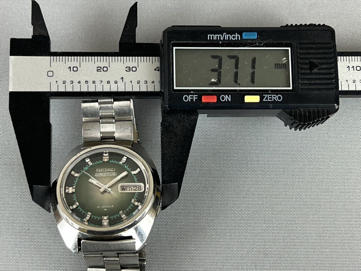 D20KE6 稼働品 SEIKO セイコー 5 ACTUS ファイブ アクタス 21石 自動巻き デイデイト 7019-7350 腕時計の画像7