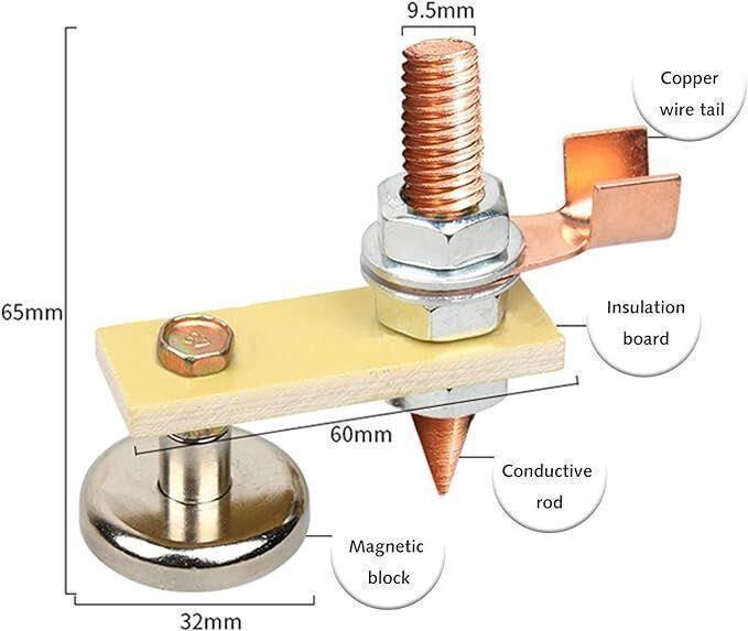 溶接 マグネット溶接ホルダー 自動 強力 溶接機 アースコネクタ、_画像4
