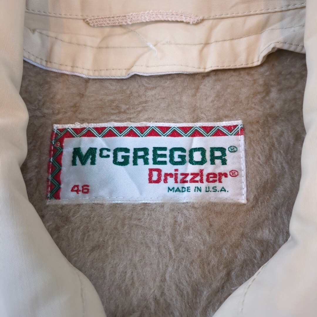 70s McGREGOR マクレガー ドリズラージャケット Drizzler Jacket ファーライナー付き Vintage ヴィンテージ 60s 50s スイングトップの画像4