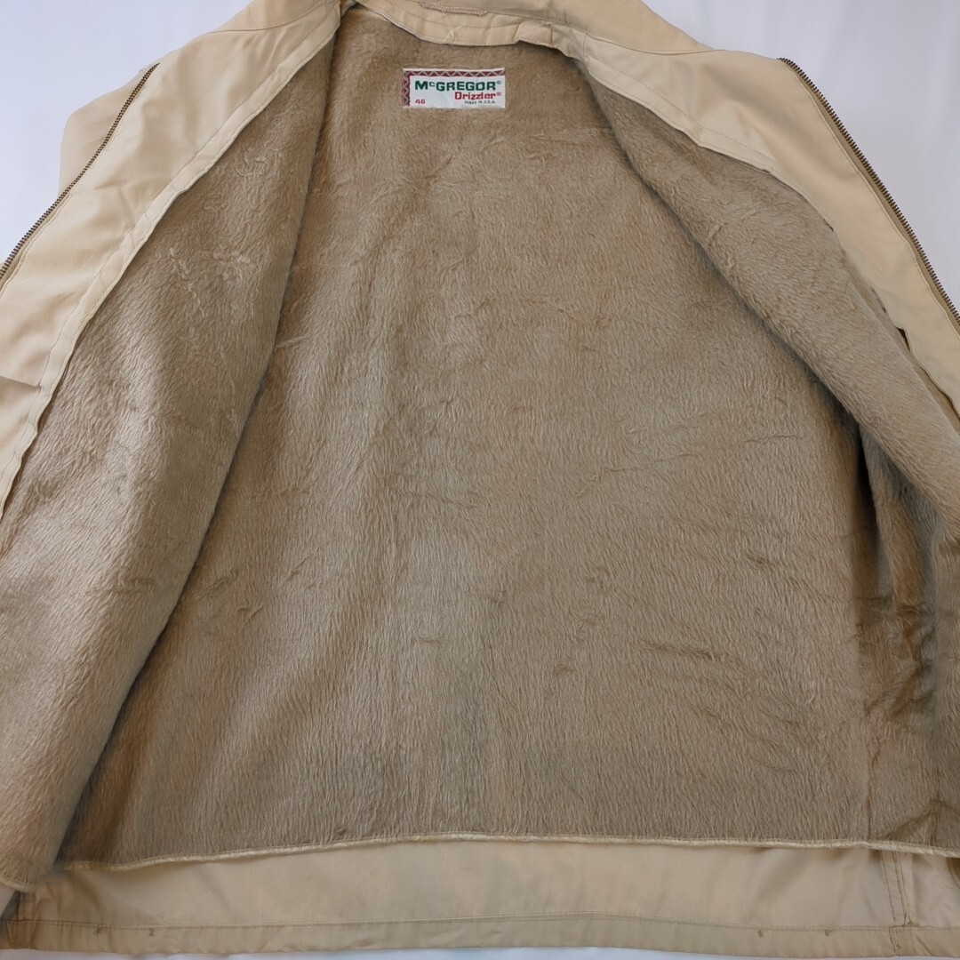 70s McGREGOR マクレガー ドリズラージャケット Drizzler Jacket ファーライナー付き Vintage ヴィンテージ 60s 50s スイングトップの画像8