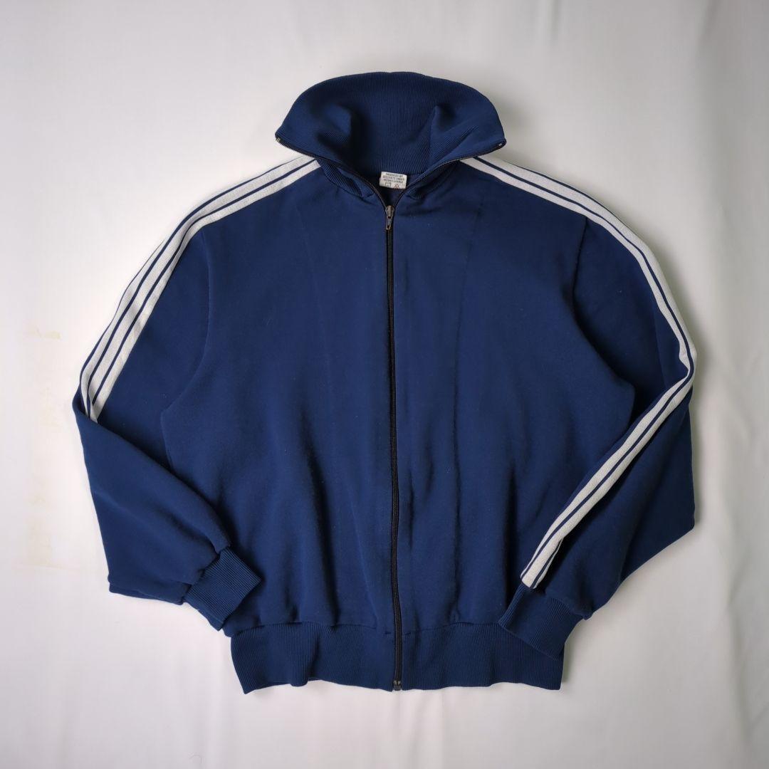 60s ヴィンテージアディダス 西ドイツ デサント トラックジャケット 激レア West Germany 長襟 2号 adidas vintage track jacket _画像1