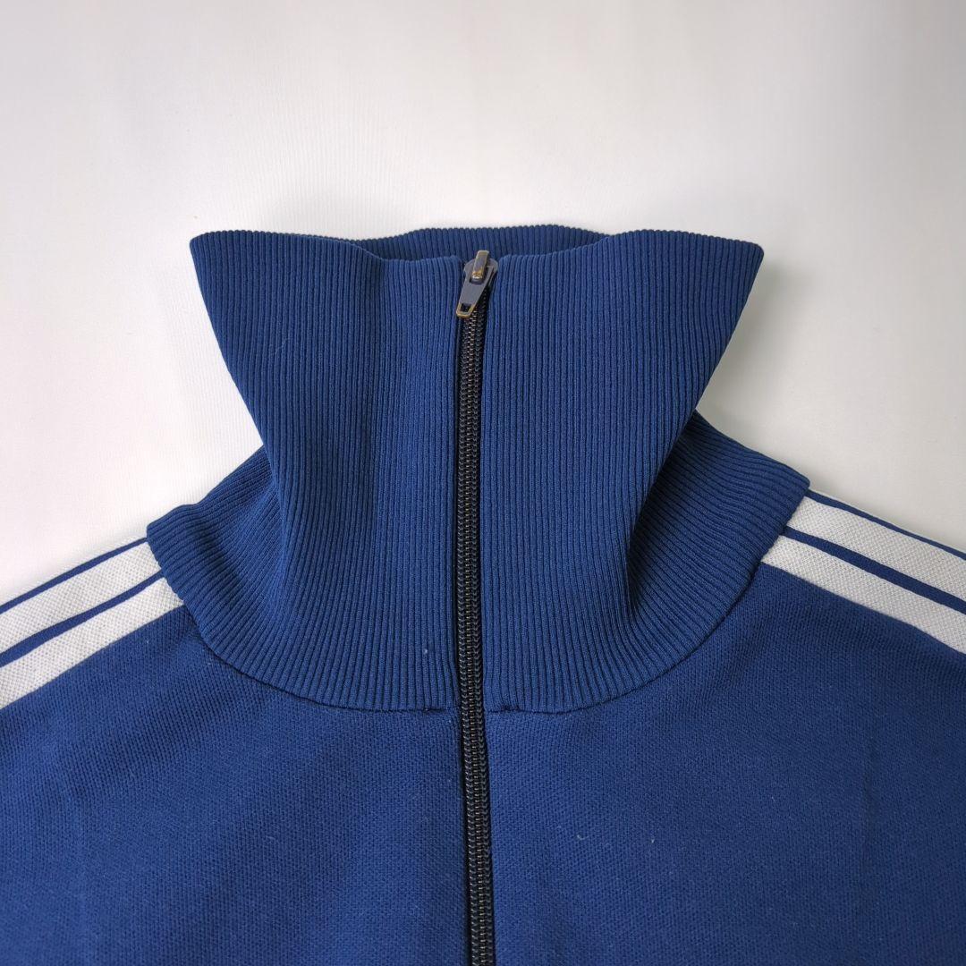 60s ヴィンテージアディダス 西ドイツ デサント トラックジャケット 激レア West Germany 長襟 2号 adidas vintage track jacket _画像4