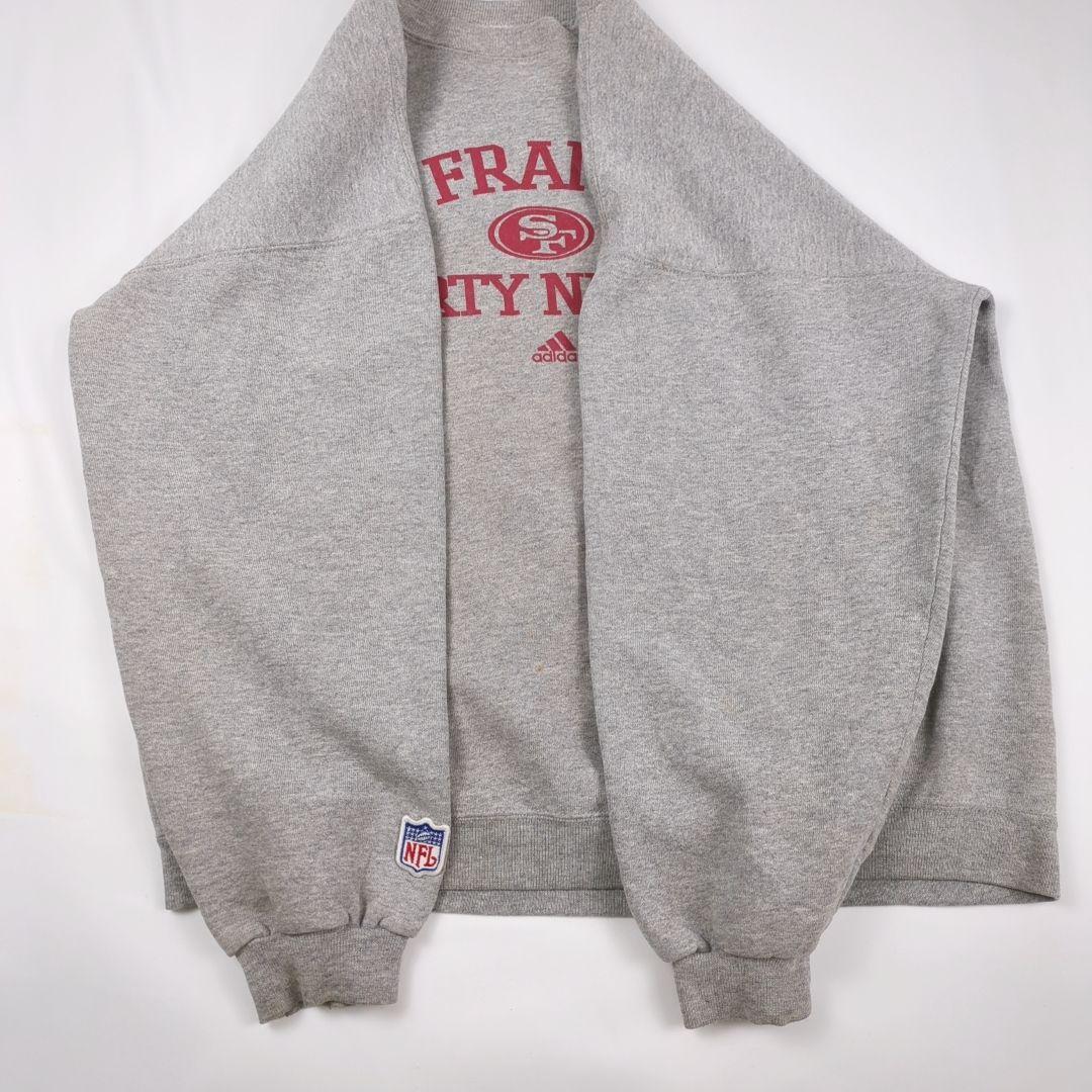 90s adidas team フォーティーナイナーズ NFL スウェット San Francisco 49ers Sweatshirt アディダス_画像8