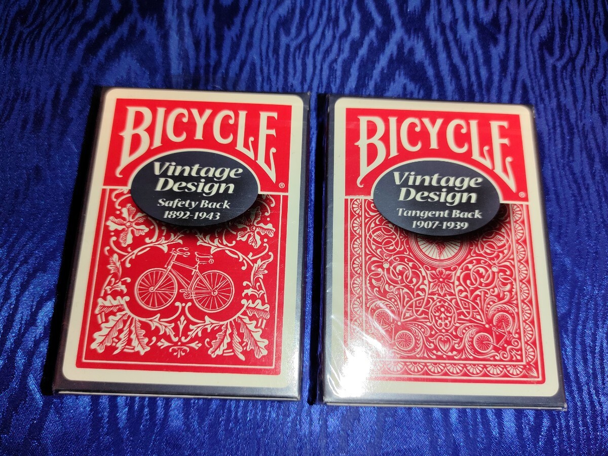 BICYCLE Vintage Design 「safety back」「tangent back」赤 未開封の画像1