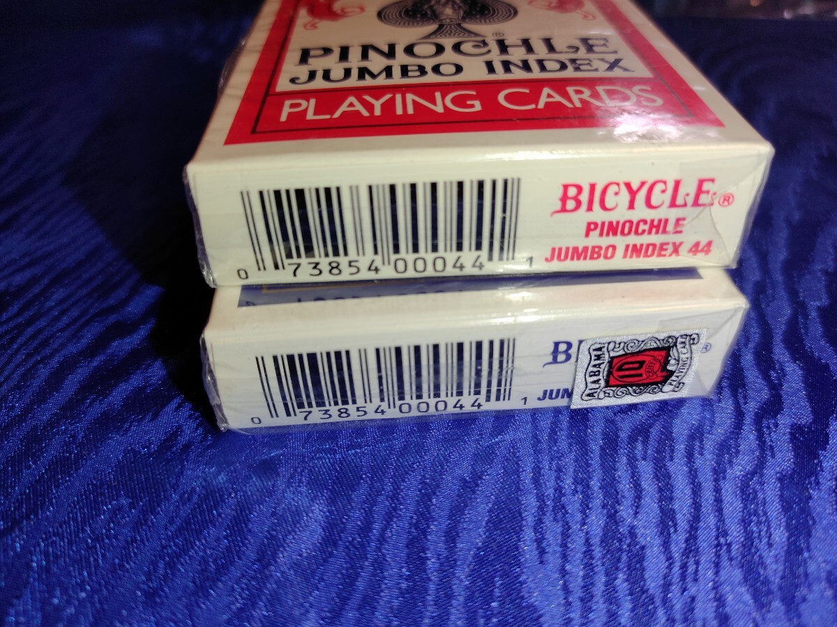 BICYCLE PINOCHLE JUMBO INDEX 青赤 未開封の画像5