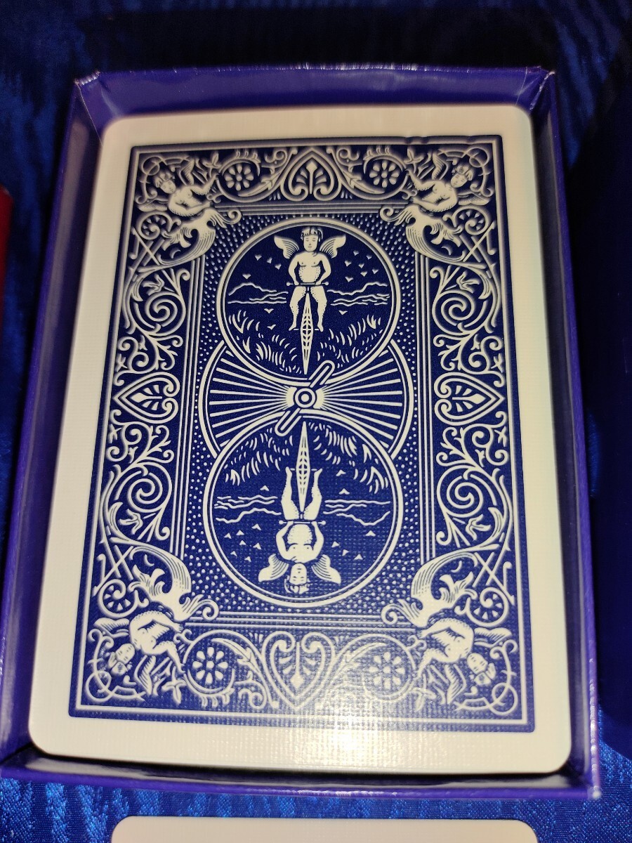 BICYCLE RIDER BACK 88F BRAILLE PLAYING CARDS 点字デック 赤青 の画像4