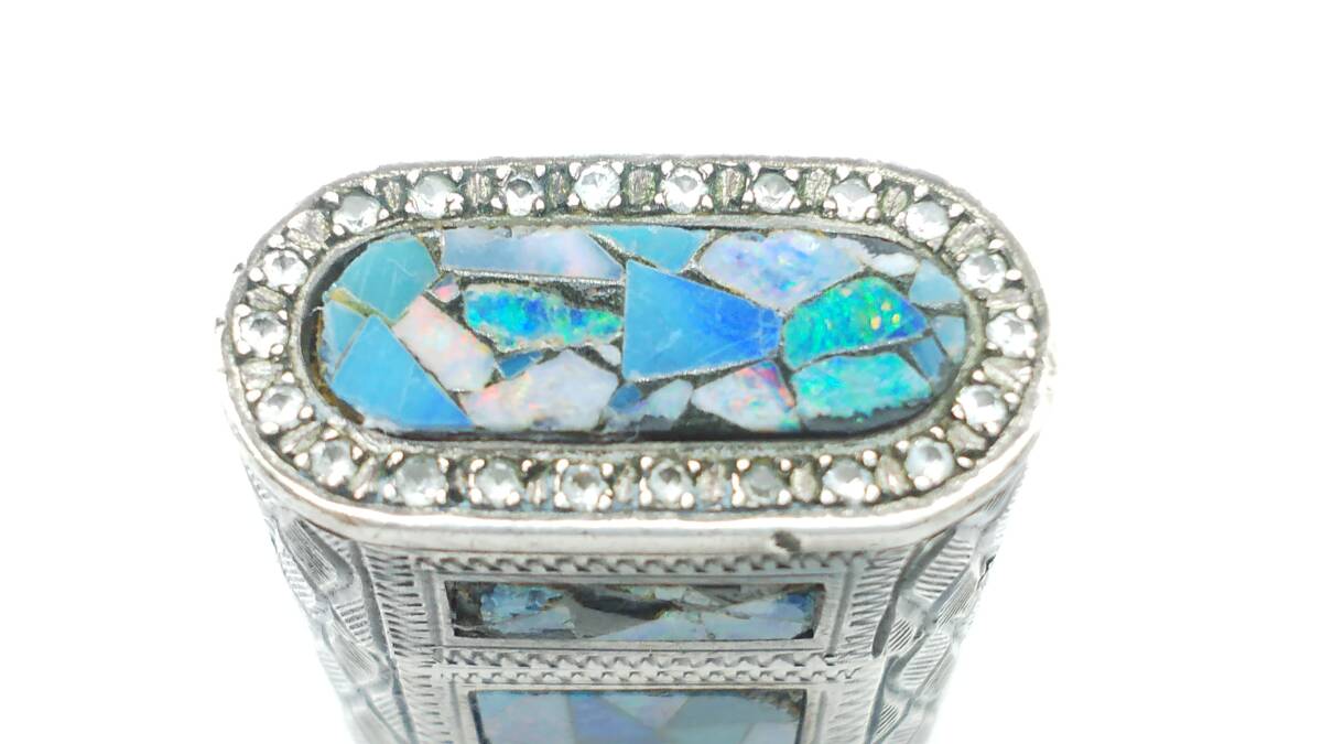 カルティエ ガスライター ダイヤ オパール (Cartier lighter diamond and opal stone decor gas lighter)