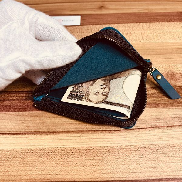 コンパクト財布 スマート財布 カードケース コインケース イタリアンレザー メンズ財布 ミニ財布 新品 本革 革財布 ナポレオンカーフの画像6