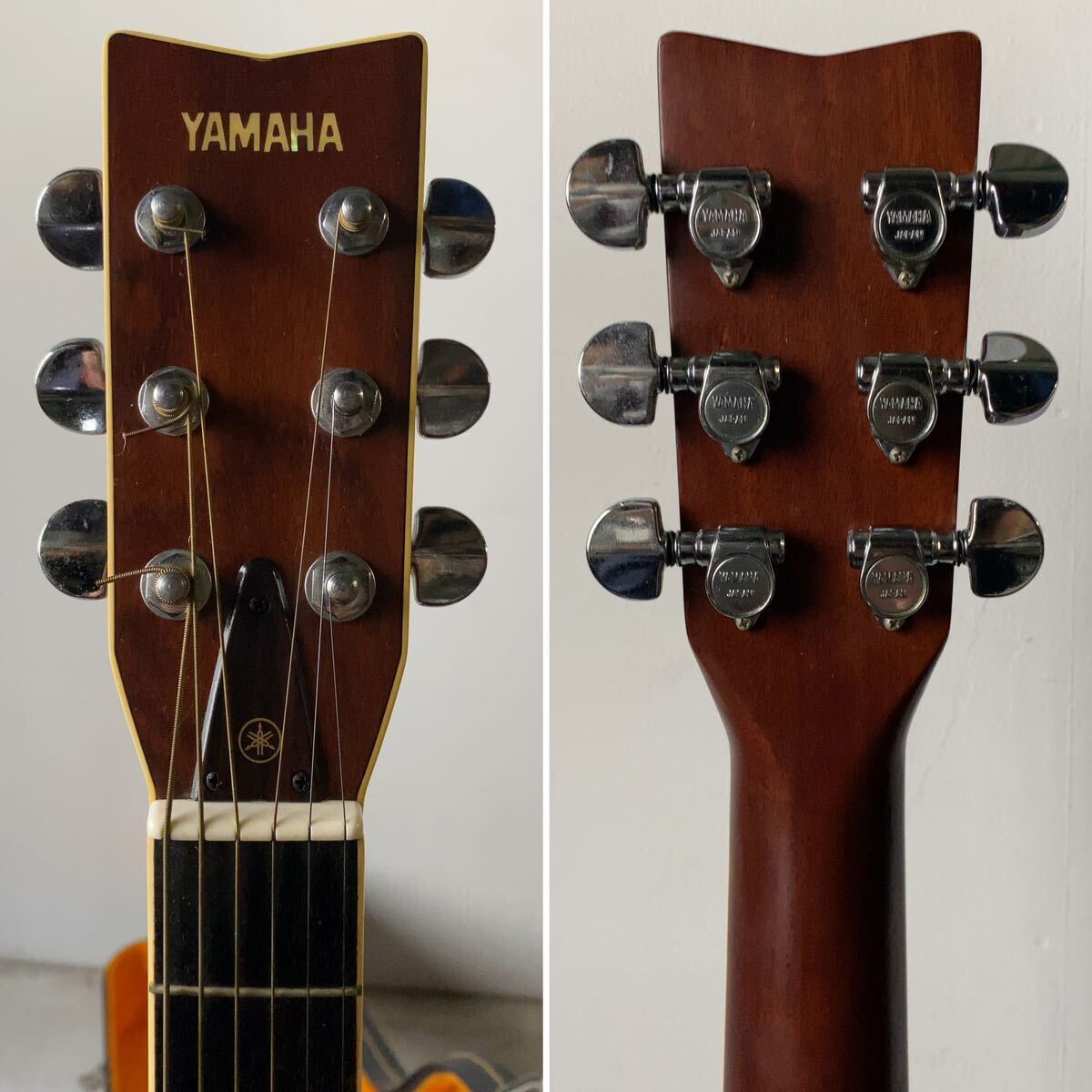 YAMAHA ヤマハ FG-301B アコースティックギター 弦楽器 ギター アコギ 楽器 ケース付き ヴィンテージ フォークギター 綺麗 中古品の画像2