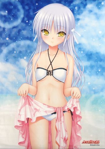 Angel Beats! 1st beat なでなでタペストリー 天使 C88 コミケ限定品 かなで 水着ver. エンジェルビーツ！ key B2イラスト_画像1