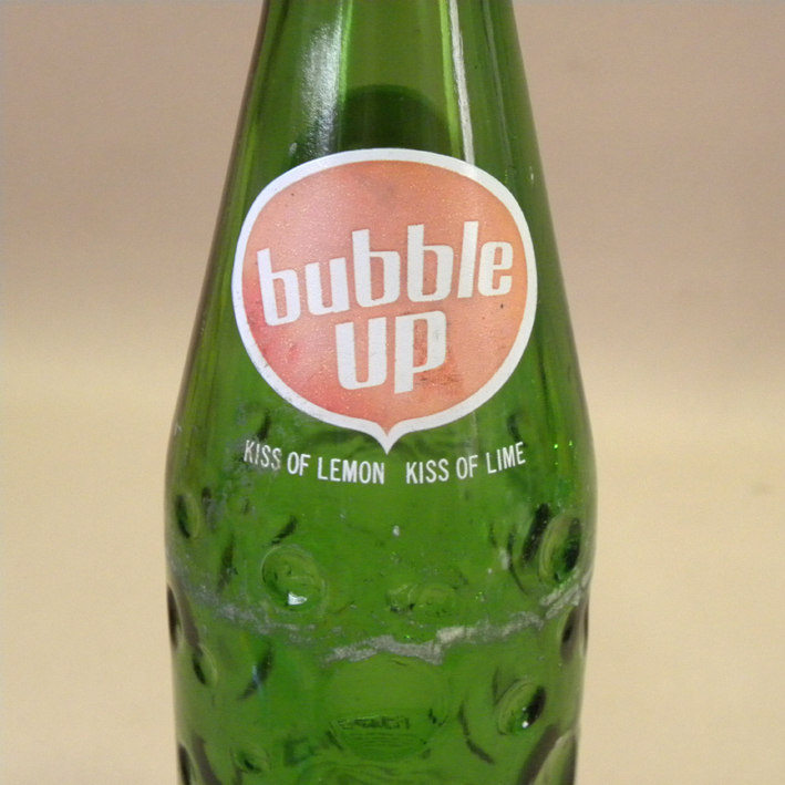 1960年代 当時物 バブルアップ ドリンク 空ビン ( 古い 昔の ビンテージ ジュース 瓶 ボトル マイナー Vintage Bubble Up Drink Bottle )_画像5