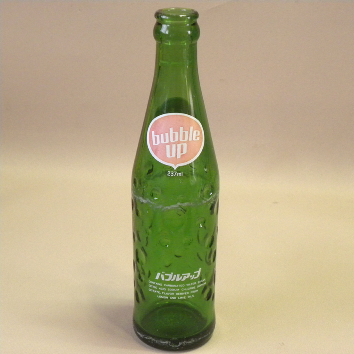 1960年代 当時物 バブルアップ ドリンク 空ビン ( 古い 昔の ビンテージ ジュース 瓶 ボトル マイナー Vintage Bubble Up Drink Bottle )_画像1