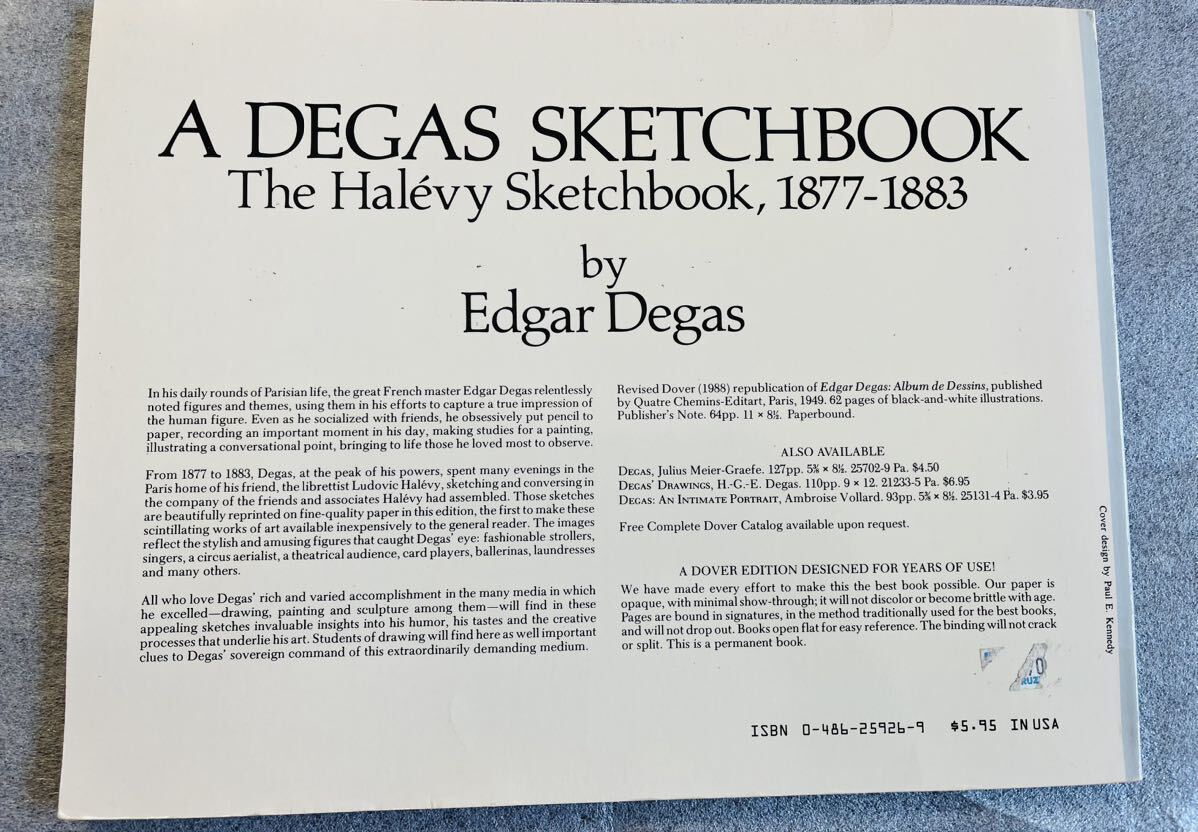 【洋書】ドガ・スケッチブック エドガー・ドガ素描集 / A Degas Sketchbook / The Halevy Sketchbook, 1877-1883_画像2