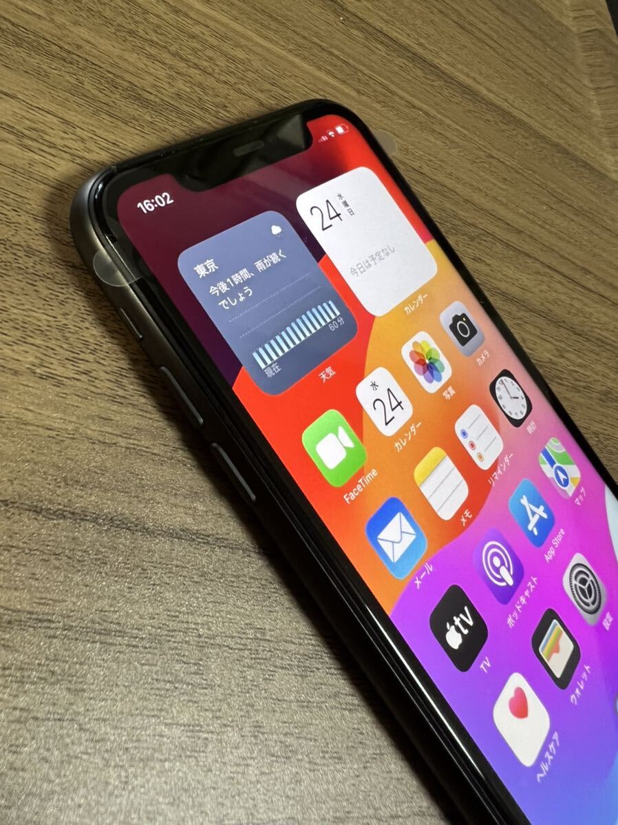 新品 iPhone11 128GB ブラック SIMフリー バッテリー100% 未使用品の画像6