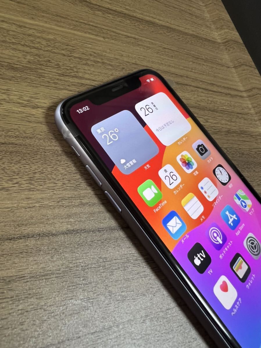 新品 iPhone11 128GB パープル SIMフリー バッテリー100% 未使用品_画像6