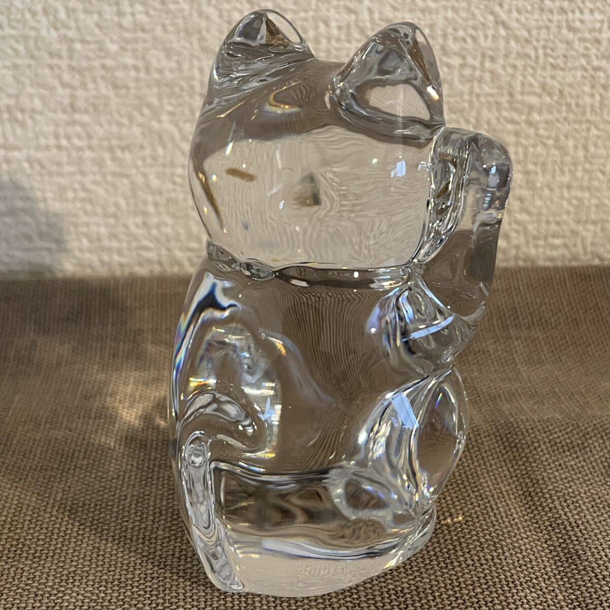 バカラ Baccarat 招き猫 クリスタルガラス 猫 ねこ インテリア オブジェ ガラス工芸 ラッキーキャット の画像7