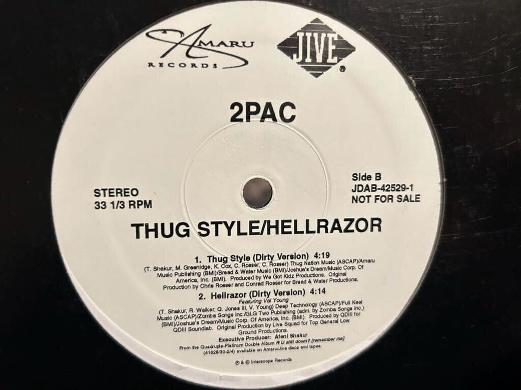 USプロモオンリー　2Pac Thug Style / Hellrazor_画像2