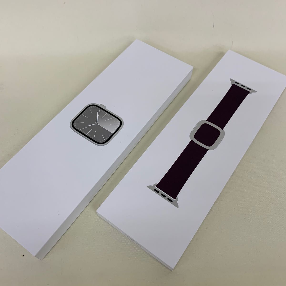 Apple Watch Series9 Cellularモデル 41mm シルバーステンレススチールケース+マルベリーモダンバック