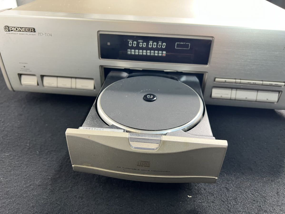 【KH0002】パイオニア PD-TO4 PIONEER Pioneer CDプレーヤー CDデッキ オーディオ機器 オーディオ 通電OKの画像3