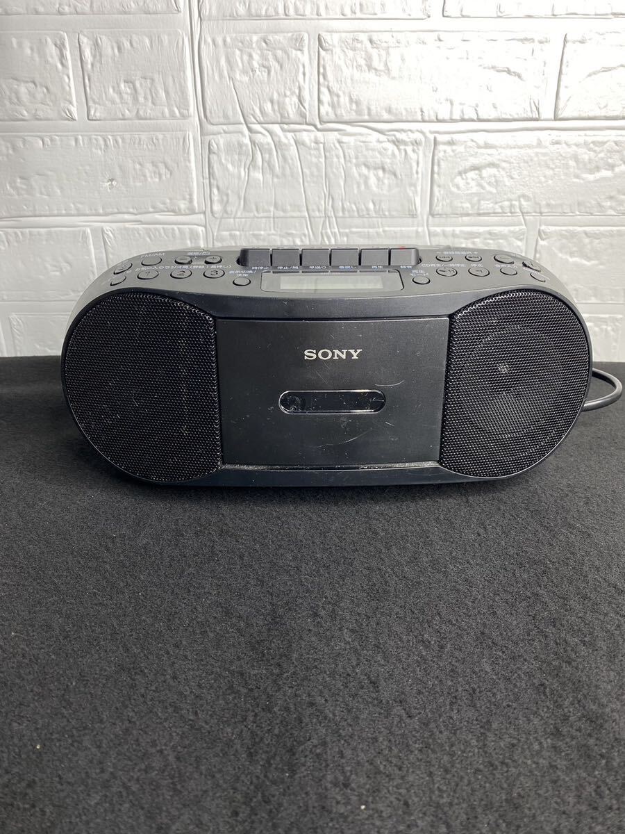 [FS0287]SONY CFD-S70 20 year made electrification verification other operation not yet verification radio is problem no heard. black Sony CD radio-cassette AM FM radio 