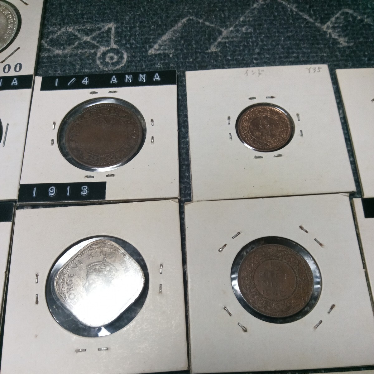 希少インド銀貨４枚 硬貨１８枚 計２２枚 古銭の画像3
