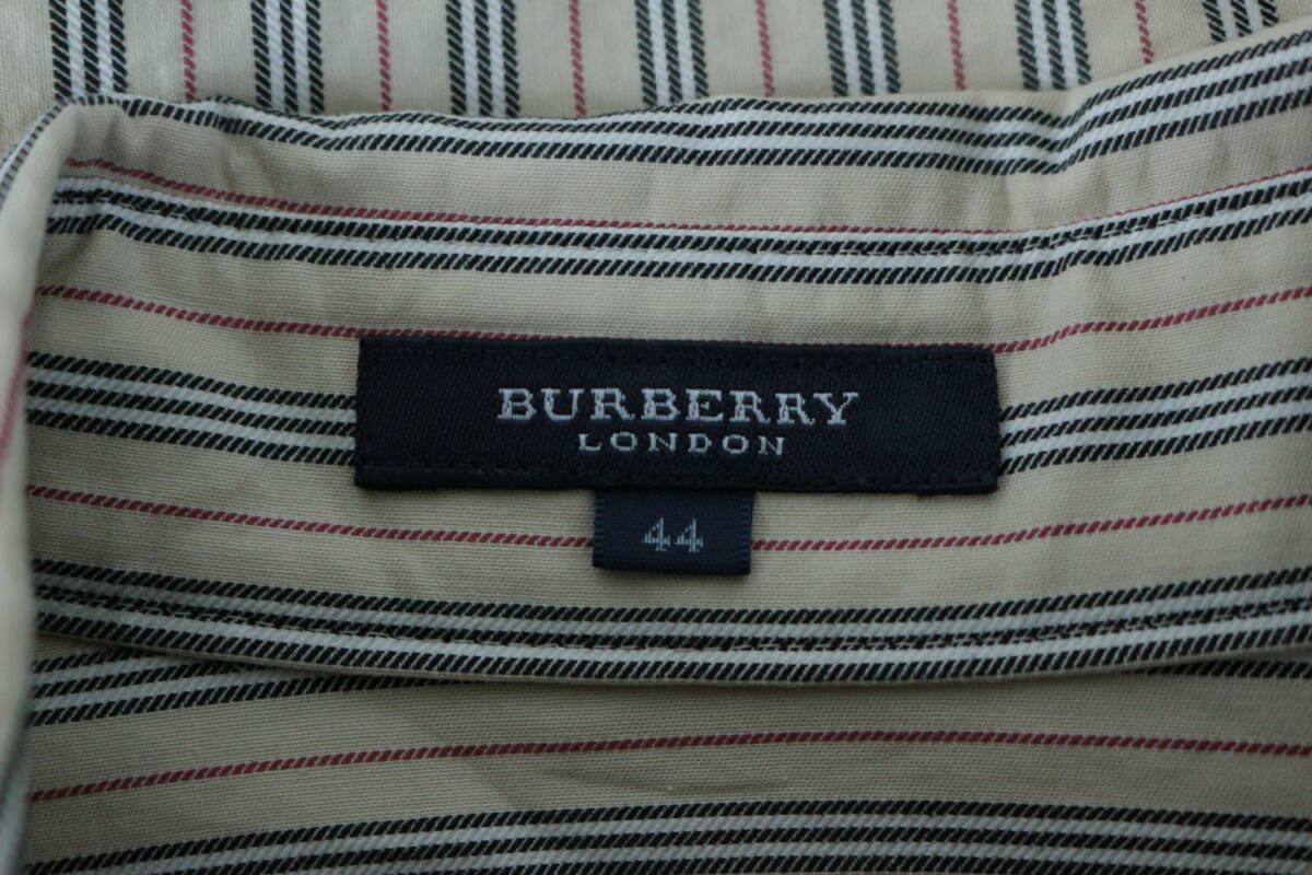 B256/Burberry london/バーバリーロンドン/日本製/コットンブラウス/比翼シャツ/バーバリーストライプ柄/レディース/44サイズの画像7