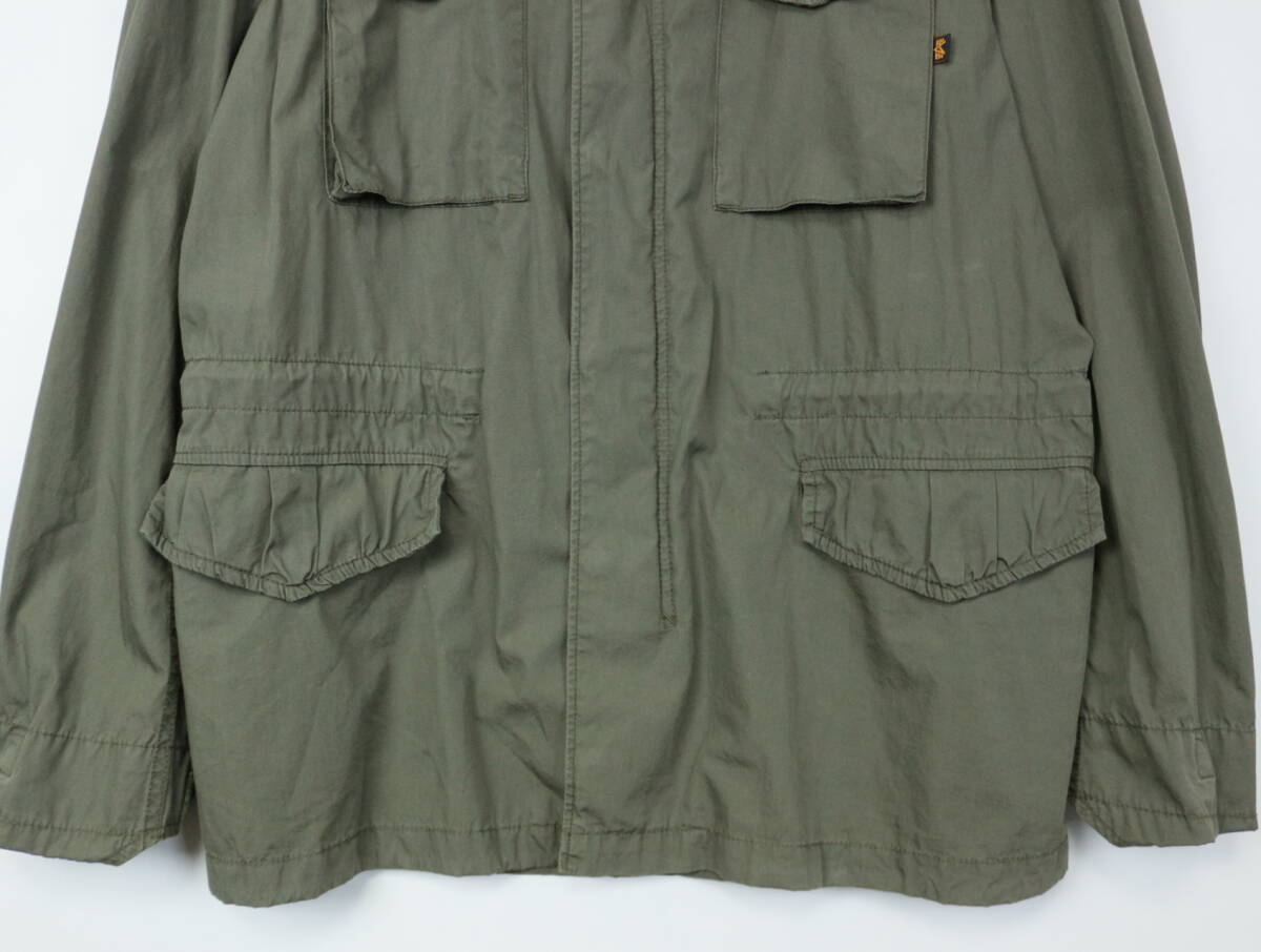 B302/ALPHA INDUSTRIES/アルファインダストリーズ/M-65コットンサテンフィールドジャケット/薄手/オリーブ系/メンズ/XLサイズの画像5