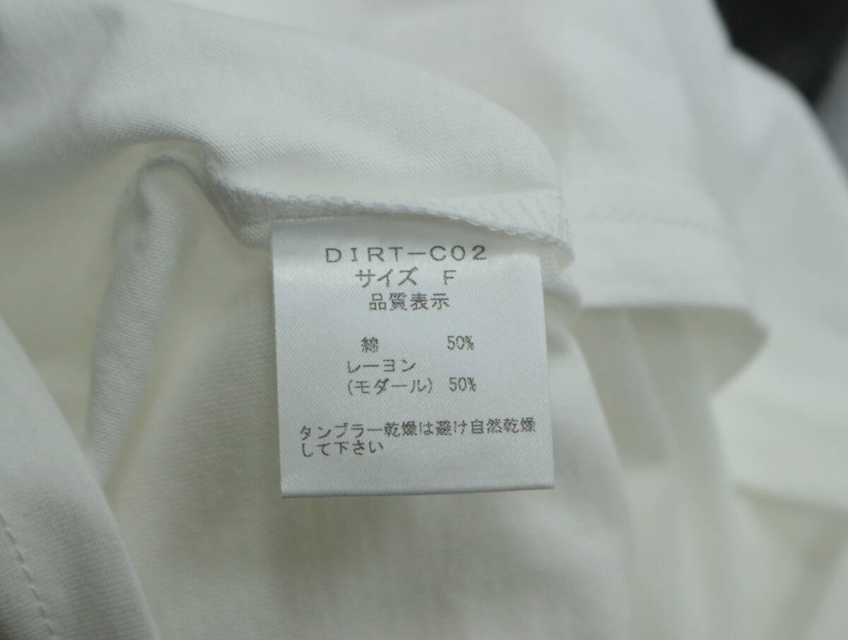 B429/DIRT/DIRT 100% Natural Dirty/新品 未使用/半袖Tシャツ/Fサイズ/ホワイト/フリーサイズ/の画像7