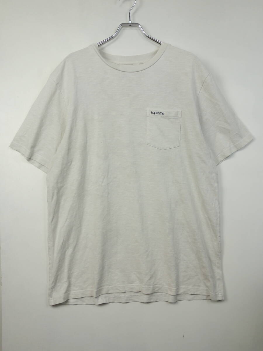 B380/SUPREME/シュープリーム/ポケットTシャツ/半袖Tシャツ/XLサイズ/大きいサイズ/ホワイト/の画像1