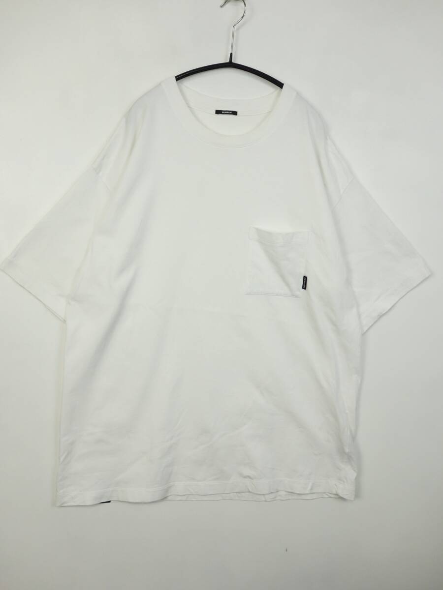 C11/DENHAM/デンハム/日本製/半袖Tシャツ/無地/ポケットTシャツ/ホワイト/メンズ/L相当_画像1
