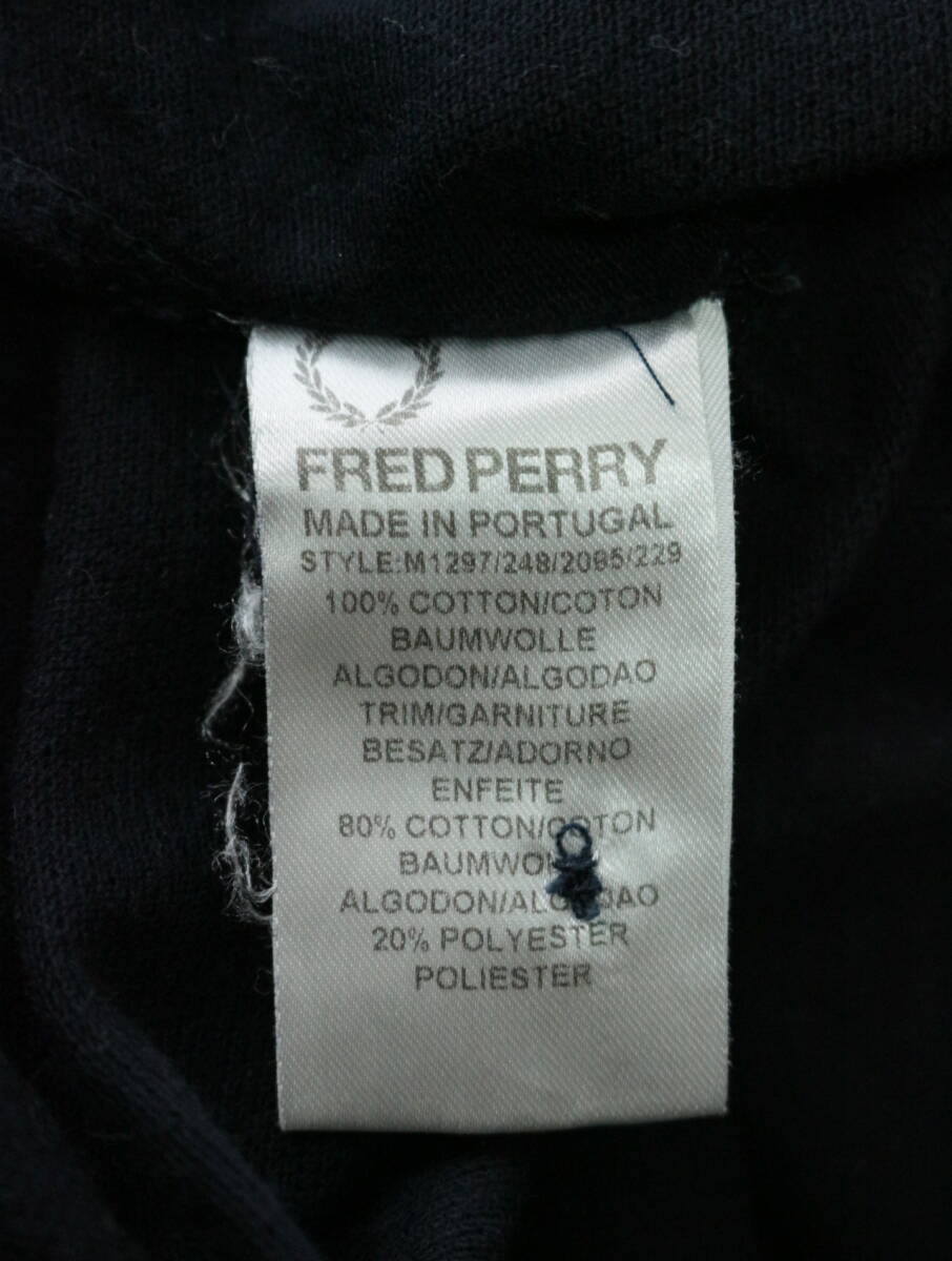 B487/Fred Perry/ Fred Perry / Portugal производства / хлопок рубашка-поло с коротким рукавом / оттенок черного многоцветный / мужской /L размер 