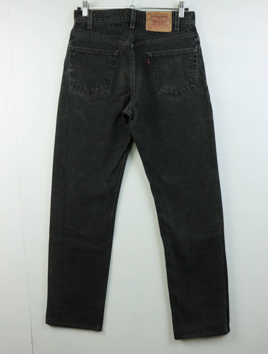 B816/Levi's/リーバイス/505/レギュラーフィットストレートレッグ/コットンデニムパンツ/ジーンズ/Gパン/ブラック系/メンズ/30サイズの画像2