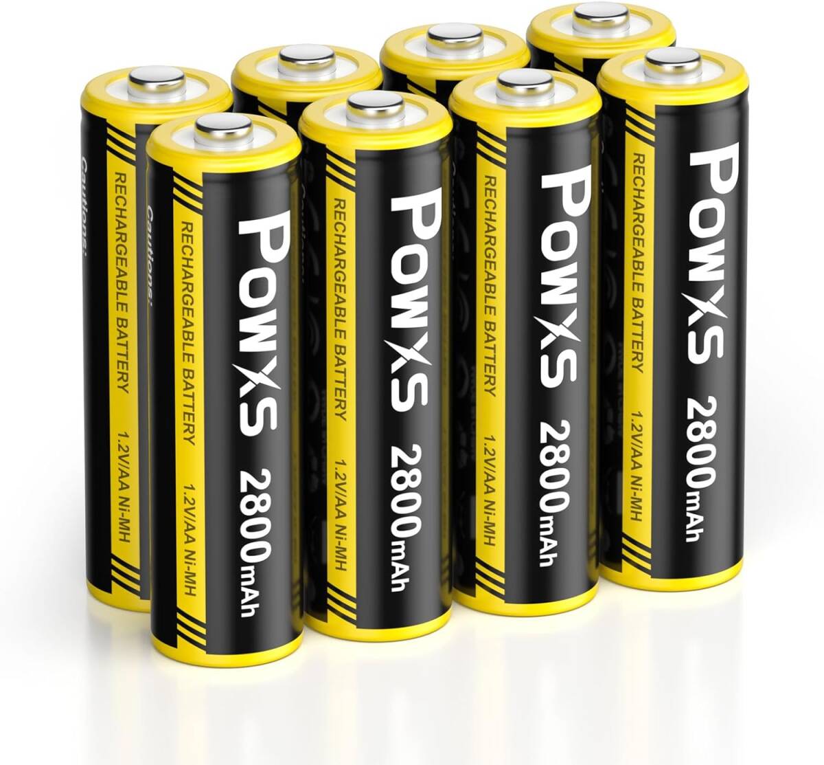 単3電池 8本 POWXS 単3電池 充電式 ニッケル水素 単三電池 2800mAh 約1200回使用可能 8本入り 低自己放電 _画像1