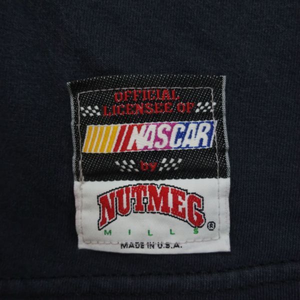 NASCAR 半袖 Tシャツ ブラック XL相当 両面プリント MARK MARTIN USA製 NATMEG社製ボディ