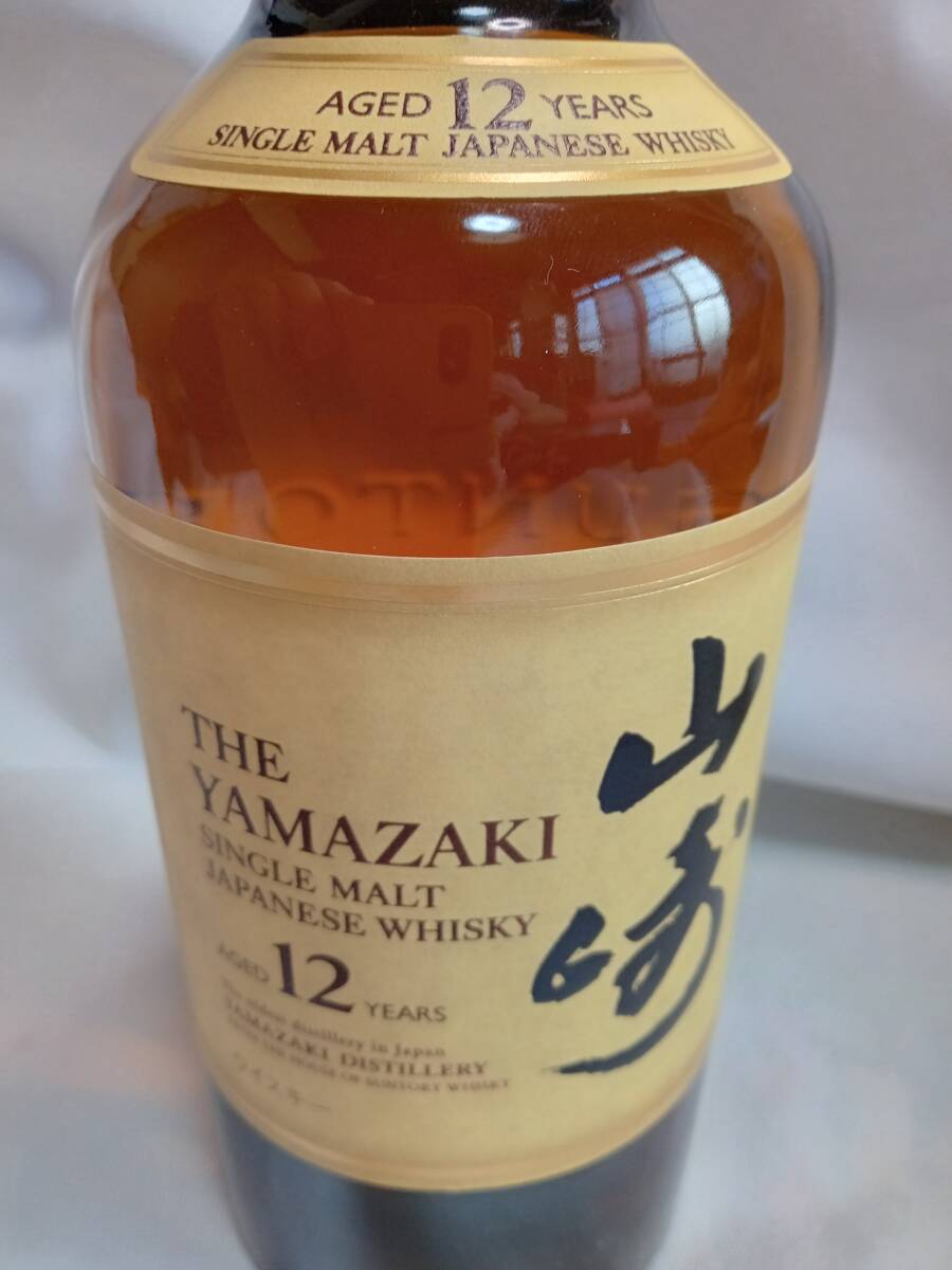 未開栓 サントリー 山崎 12年 シングルモルト ウイスキー/THE YAMAZAKI SINGLE MALT JAPANESE WHISKY AGED 12 YEARS 箱付き_画像6