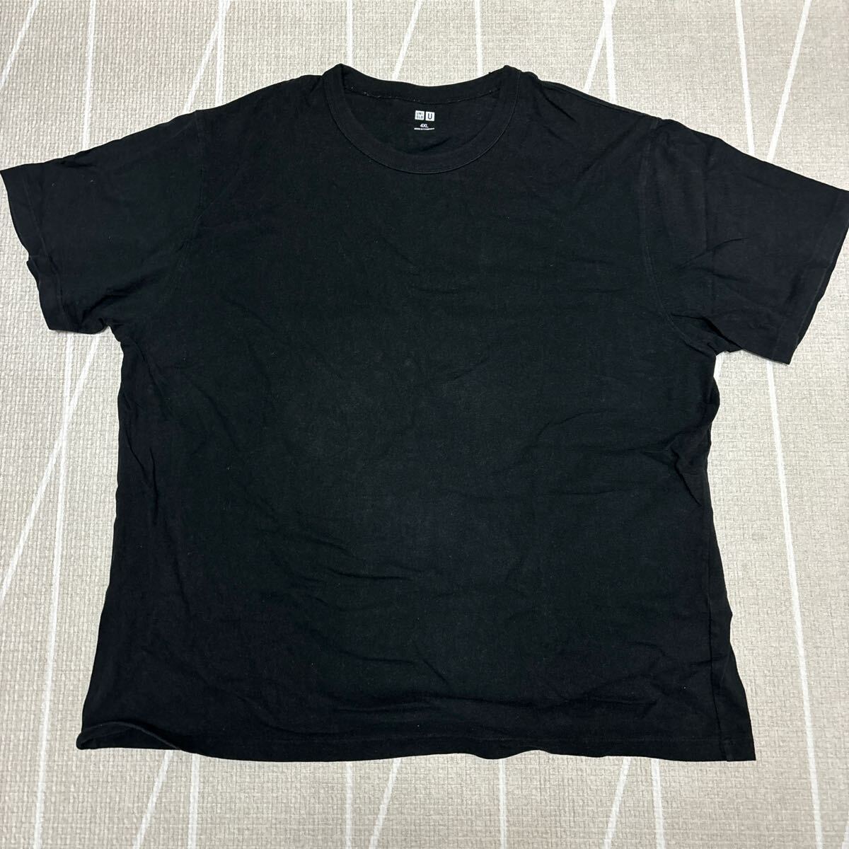 UNIQLO U ユニクロユー 無地半袖Tシャツ ブラック 黒 サイズ4XLの画像1