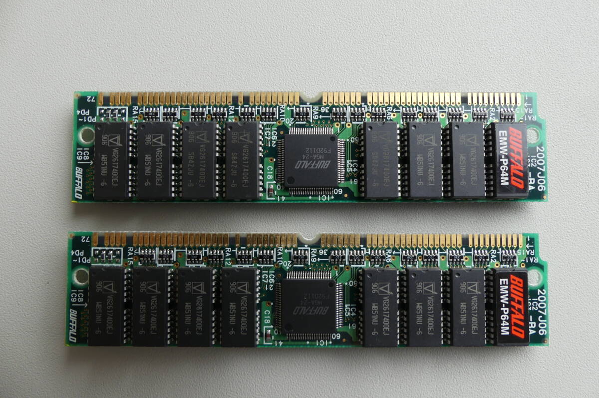 BUFFALO PC98 MEMORY RAM BOARD EMW-P64M (32MB×２枚組)の画像2