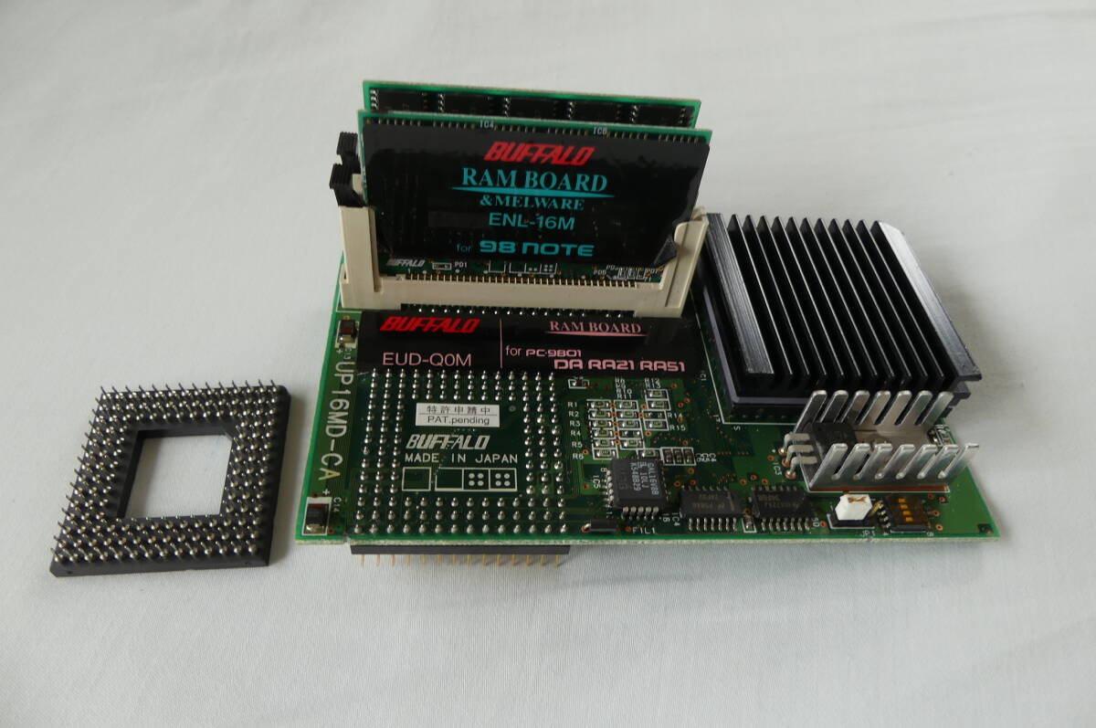 BUFFALO EUD－Q０M PC-9801RA/DA用アクセラレータ メモリ－48MB スペーサー完備の画像1