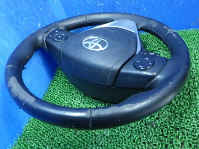 B звуковой сигнал накладка есть Toyota оригинальный кожа кожаный руль руль стерео Limo NKE165G Corolla Axio HV Fielder NZE164 поздняя версия 