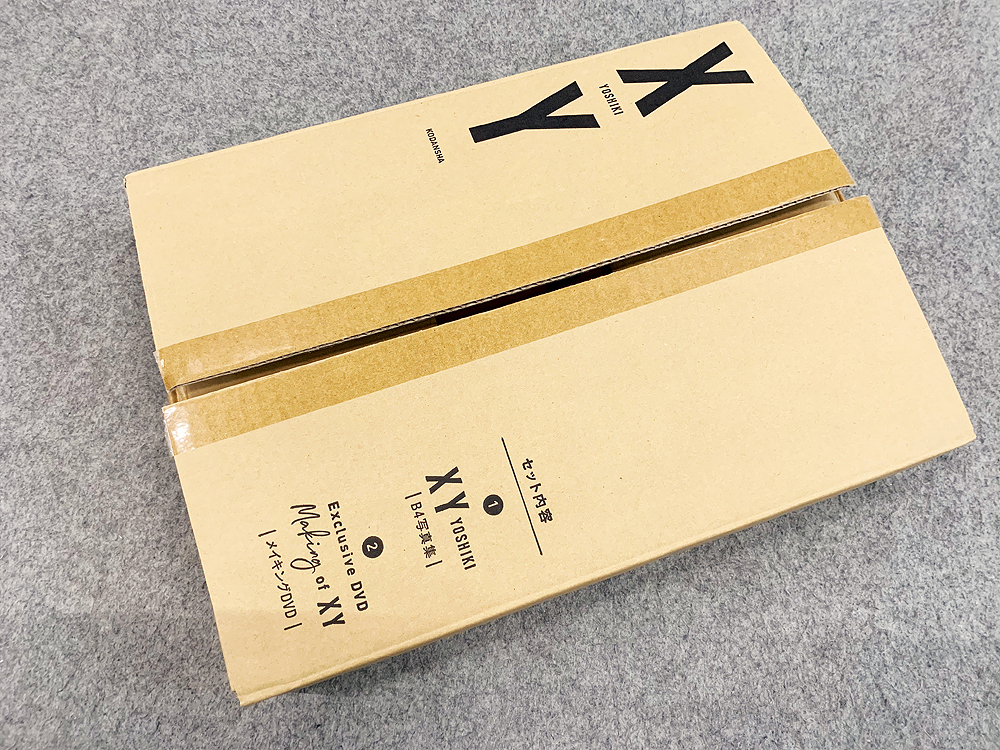 XY YOSHIKI B4 фотоальбом + нераспечатанный DVD перевозка коробка принадлежности X JAPAN.. фирма 