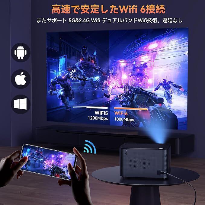 Aubor プロジェクター 4K Android TV プロジェクター_画像4