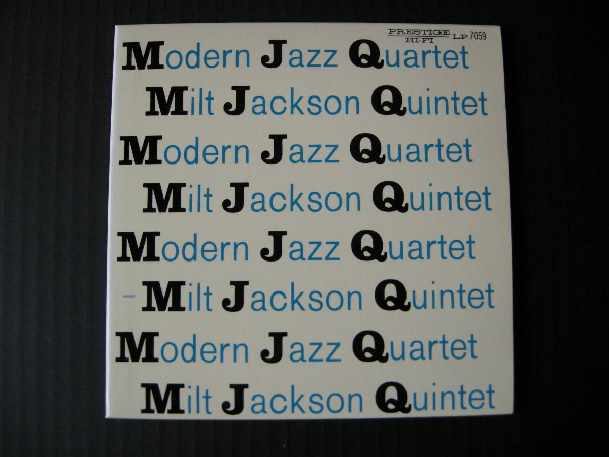 PRESTIGE「モダン・ジャズ・クァルテット & ミルト・ジャクソン・クインテット/MJQ」(MODERN JAZZ QUARTET/MJQ)(帯付/紙ジャケット/国内盤)の画像3