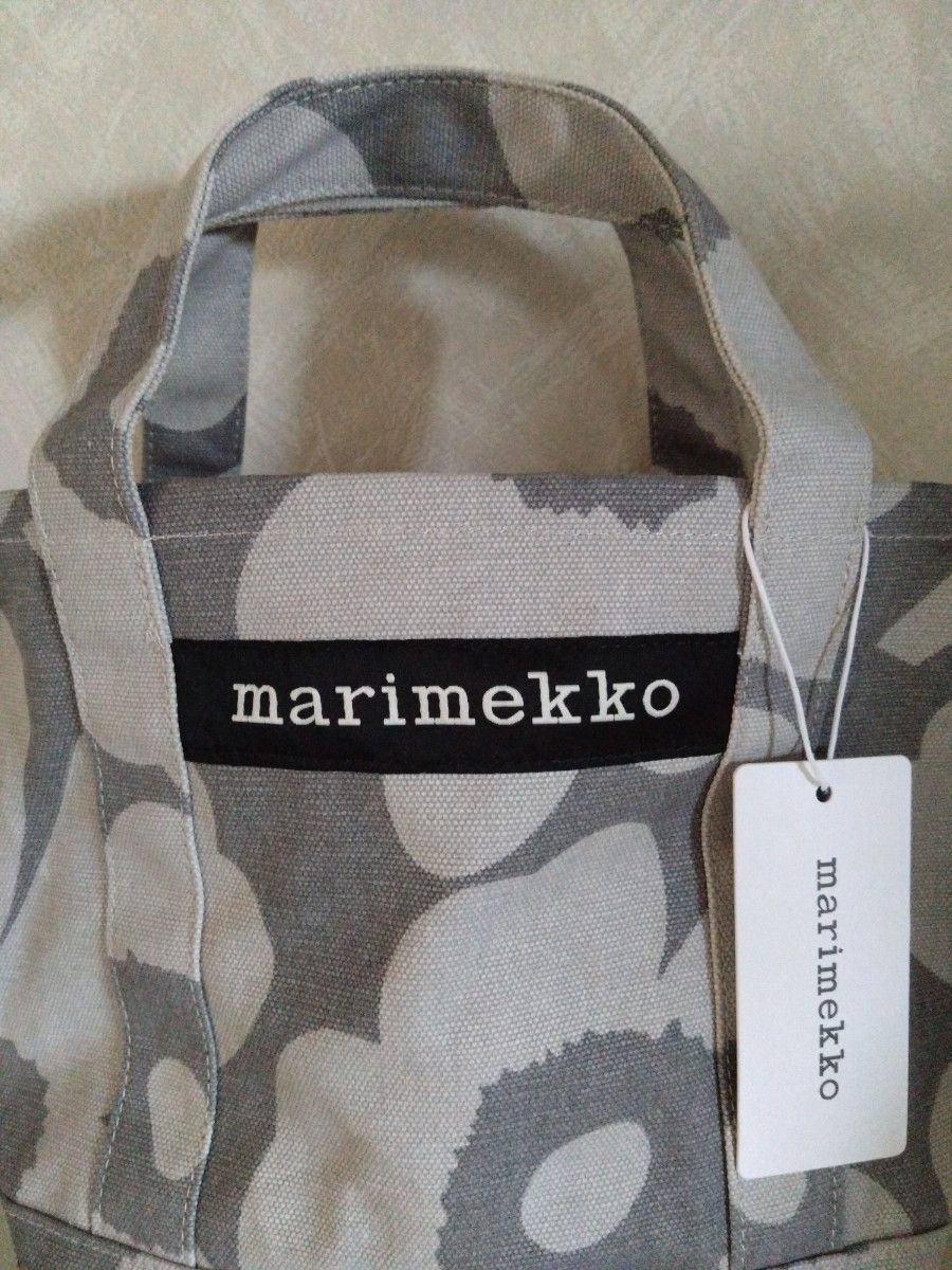 マリメッコセイディ　marimekko PIENI UNIKKO SEIDI　マリメッコトートバッグ　ライトグレー　②