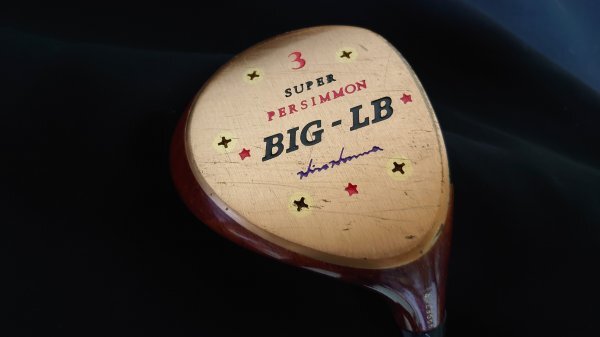 【FW0130】ゴルフ中古 希少 アンティーク展示にも!! パーシモン ホンマ BIG-LB SUPER PERSIMMON 3W 17° NEW TITANIUM CARBON ★★ 硬R-1の画像1