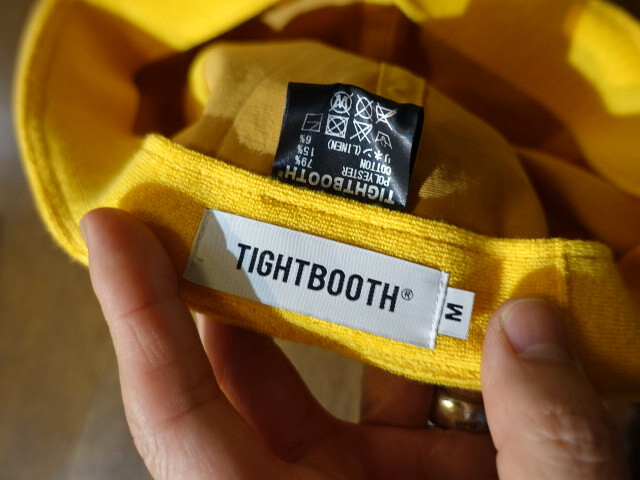 タイトブース　TIGHTBOOTH ロールキャップ　黄色　サイズＭ　美品_画像5